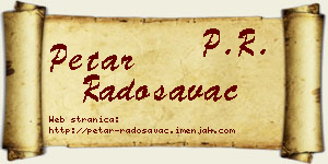 Petar Radosavac vizit kartica